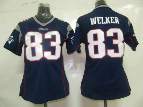 Nike Game Blue nfl Women Jerseys New England Patriots 83 Welker